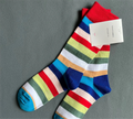Sunset Boulevard Multicolor Stripe Crew Socks