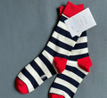 Harbor Line Striped Crew Socks
