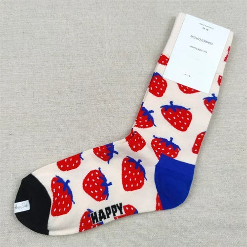Berry Happy Crew Socks
