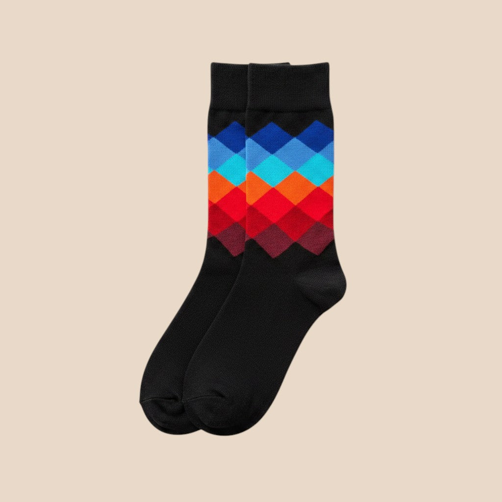 Spectrum Shift Diamond Crew Socks