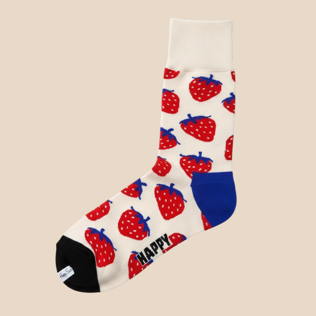 Berry Happy Crew Socks